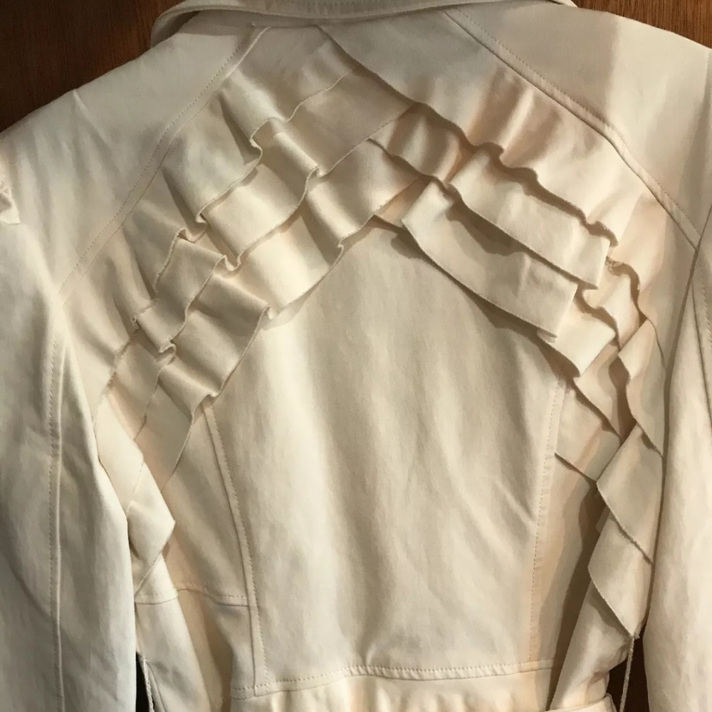 Bebe Ruffle Trench Coat - Picture 4 of 4